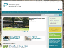 Tablet Screenshot of peninsulalibrary.org
